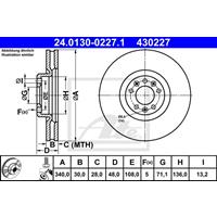 Bremsscheibe | ATE (24.0130-0227.1)