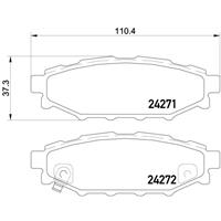 Remblokkenset, schijfrem BREMBO, u.a. für Subaru, Toyota