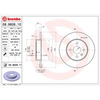 Bremsscheibe 'COATED DISC LINE' | BREMBO (08.9826.11)