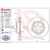 Bremsscheibe 'COATED DISC LINE' | BREMBO (09.9481.11)