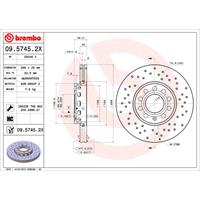 Remschijf BREMBO XTRA LINE BREMBO, Remschijftype: Geperforeerd / Geventileerd, u.a. für Audi, Skoda, Seat