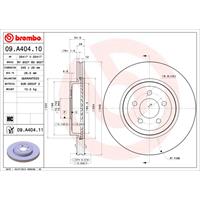 Remschijf COATED DISC LINE BREMBO, Remschijftype: Binnen geventileerd, u.a. für Dodge, Chrysler, Lancia