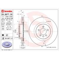 Remschijf COATED DISC LINE BREMBO, Remschijftype: Binnen geventileerd, u.a. für Land Rover