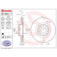 Remschijf COATED DISC LINE BREMBO, Remschijftype: Binnen geventileerd, u.a. für Audi