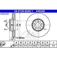 Bremsscheibe | ATE (24.0130-0240.1)