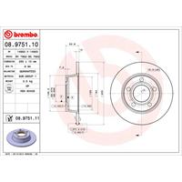Bremsscheibe 'COATED DISC LINE' | BREMBO (08.9751.11)