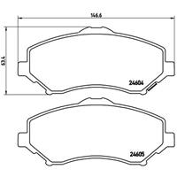 Remblokkenset, schijfrem BREMBO, u.a. für Dodge, Jeep, VW, Chrysler