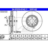 Bremsscheibe 'PowerDisc' | ATE (24.0325-0142.1)