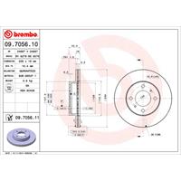 Bremsscheibe 'COATED DISC LINE' | BREMBO (09.7056.11)
