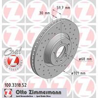 Remschijf SPORT REMSCHIJF COAT Z Zimmermann, Remschijftype: Buiten geventileerd, u.a. für Audi