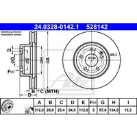 Bremsscheibe 'PowerDisc' | ATE (24.0328-0142.1)