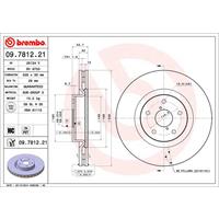 Remschijf COATED DISC LINE BREMBO, Remschijftype: Binnen geventileerd, u.a. für Subaru