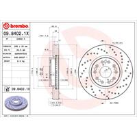 Remschijf BREMBO XTRA LINE BREMBO, Remschijftype: Geperforeerd / Geventileerd, u.a. für Lexus