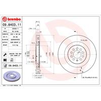 Remschijf COATED DISC LINE BREMBO, Remschijftype: Binnen geventileerd, u.a. für Seat