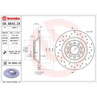 Remschijf BREMBO XTRA LINE BREMBO, Remschijftype: Geperforeerd, u.a. für Audi