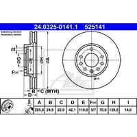 Bremsscheibe 'PowerDisc' | ATE (24.0325-0141.1)