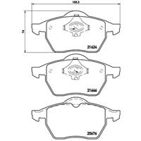 Remblokkenset, schijfrem DIRECTIONAL BRAKE PADS BREMBO, u.a. für VW, Audi