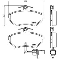 Remblokkenset, schijfrem BREMBO, u.a. für Audi, Seat, VW