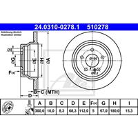 Bremsscheibe 'PowerDisc' | ATE (24.0310-0278.1)