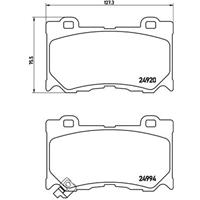 Remblokkenset, schijfrem BREMBO, u.a. für Infiniti, Nissan