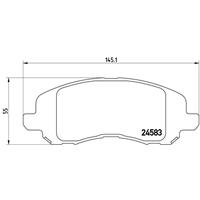 Remblokkenset, schijfrem BREMBO, u.a. für Jeep, Chrysler, Dodge, Mitsubishi