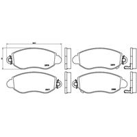 Remblokkenset, schijfrem BREMBO, u.a. für Ford