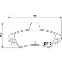 Remblokkenset, schijfrem BREMBO, u.a. für Ford, Ford Usa