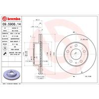 BREMBO Bremsscheiben 09.5906.14 Scheibenbremsen,Bremsscheibe FIAT,CITROËN,DUCATO Pritsche/Fahrgestell 230,DUCATO Bus 230,DUCATO Kasten 230L