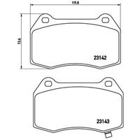 Remblokkenset, schijfrem BREMBO, u.a. für Nissan, Honda