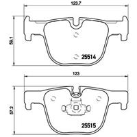 Remblokkenset, schijfrem BREMBO, u.a. für BMW