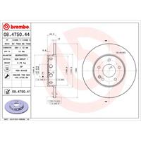 Bremsscheibe 'COATED DISC LINE' | BREMBO (08.4750.41)