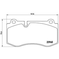 Remblokkenset, schijfrem DIRECTIONAL BRAKE PADS BREMBO, u.a. für Mercedes-Benz