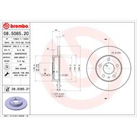 Bremsscheibe 'COATED DISC LINE' | BREMBO (08.5085.21)