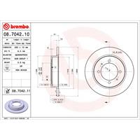 Bremsscheibe 'COATED DISC LINE' | BREMBO (08.7042.11)
