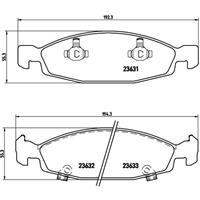 Remblokkenset, schijfrem BREMBO, u.a. für Jeep