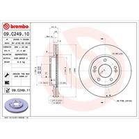 Remschijf COATED DISC LINE BREMBO, Remschijftype: Binnen geventileerd, u.a. für KIA, Hyundai