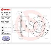 Remschijf COATED DISC LINE BREMBO, Remschijftype: Geperforeerd / Geventileerd, u.a. für Mercedes-Benz