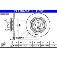 Bremsscheibe | ATE (24.0110-0391.1)