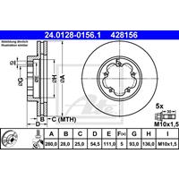 Bremsscheibe | ATE (24.0128-0156.1)