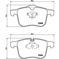 Remblokkenset, schijfrem DIRECTIONAL BRAKE PADS BREMBO, u.a. für Saab, Opel, Cadillac, Vauxhall