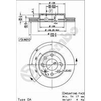 Remschijf BREMBO MAX LINE BREMBO, Remschijftype: Gespleten, u.a. für Opel