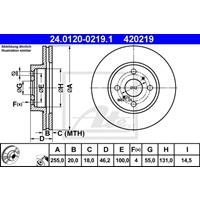 Bremsscheibe Vorderachse ATE 24.0120-0219.1