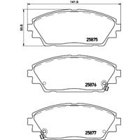 Remblokkenset, schijfrem BREMBO, u.a. für Mazda