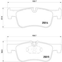 Remblokkenset, schijfrem BREMBO, u.a. für BMW