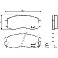 Remblokkenset, schijfrem BREMBO, u.a. für Mitsubishi, Hyundai, Proton, Honda, Chrysler