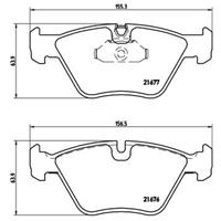 Remblokkenset, schijfrem BREMBO, u.a. für BMW