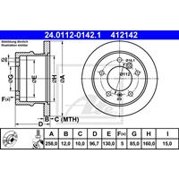 Bremsscheibe | ATE (24.0112-0142.1)