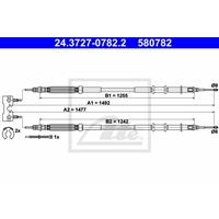 Seilzug, Feststellbremse hinten ATE 24.3727-0782.2