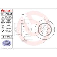 Bremsscheibe 'COATED DISC LINE' | BREMBO (08.4738.21)