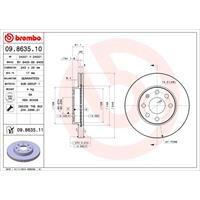 Bremsscheibe 'COATED DISC LINE' | BREMBO (09.8635.11)